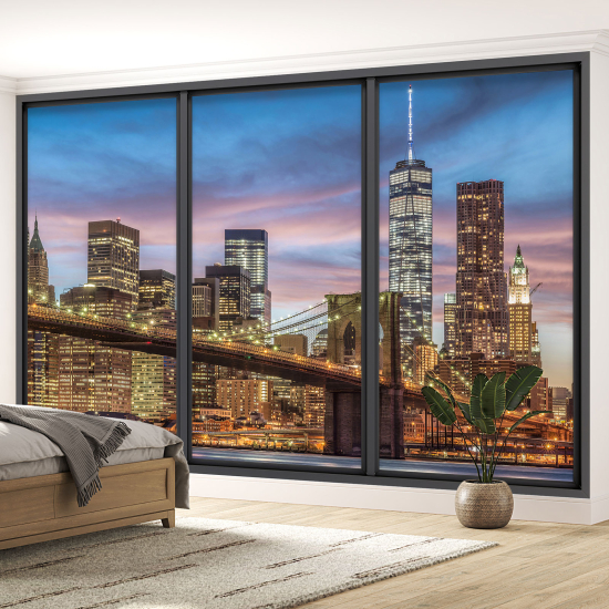 Papel pintado panorámico trampantojo - Nueva York