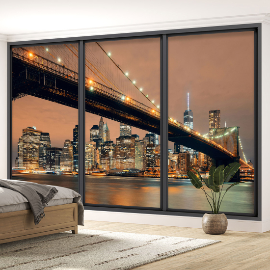 Papel pintado panorámico trampantojo - Nueva York