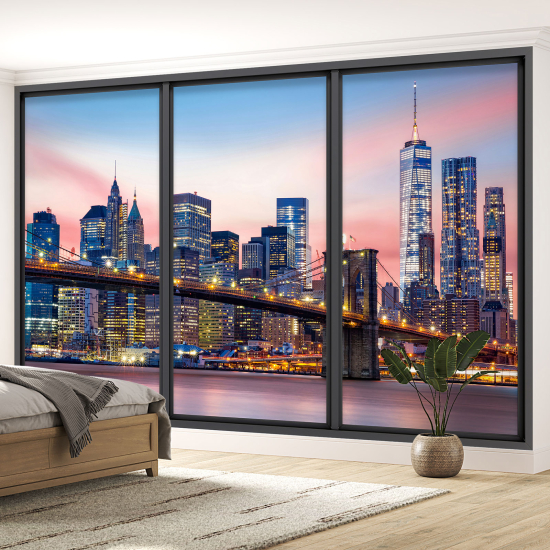 Papel pintado panorámico trampantojo - Nueva York