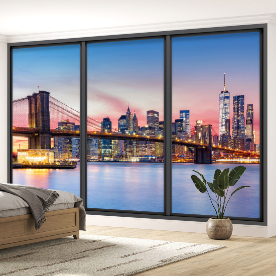 Papel pintado panorámico trampantojo - Nueva York