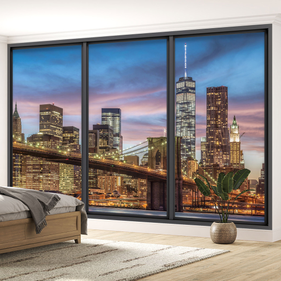 Papel pintado panorámico trampantojo - Nueva York