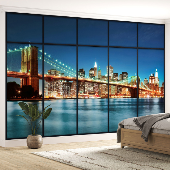 Papel pintado panorámico trampantojo - Nueva York