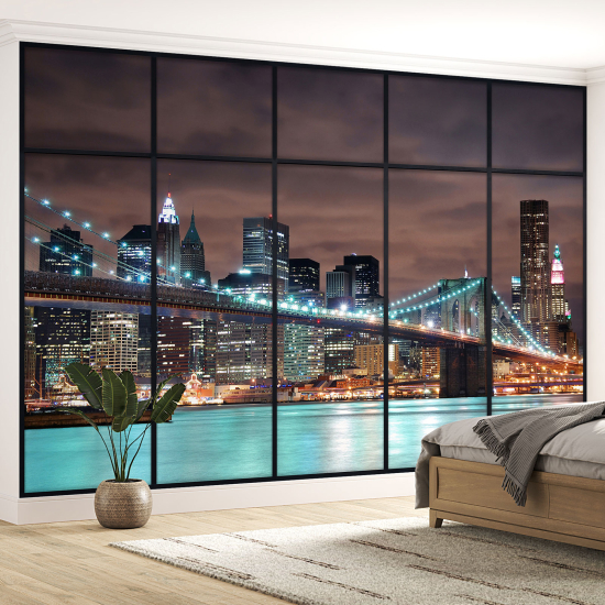 Papel pintado panorámico trampantojo - Nueva York