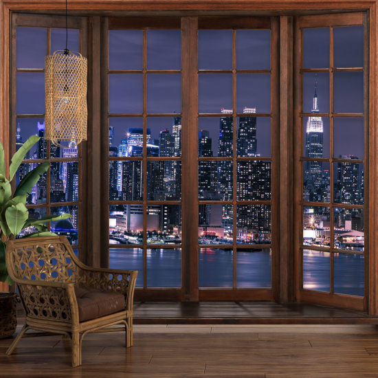 Papel pintado panorámico trampantojo - Nueva York