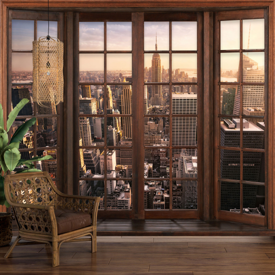 Papel pintado panorámico trampantojo - Nueva York