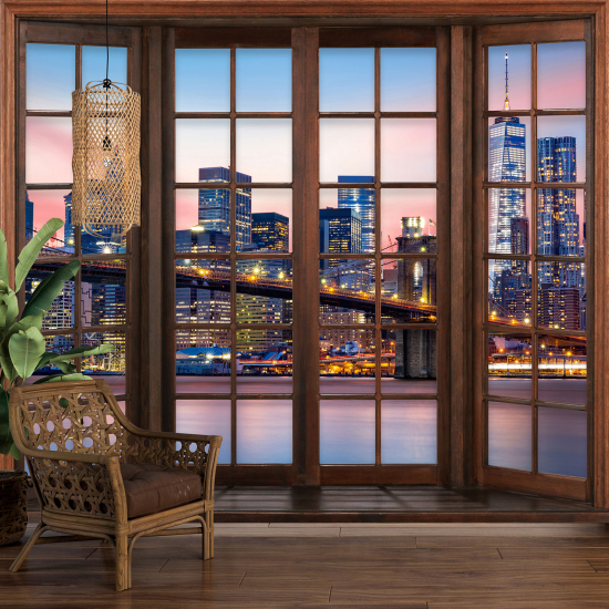 Papel pintado panorámico trampantojo - Nueva York