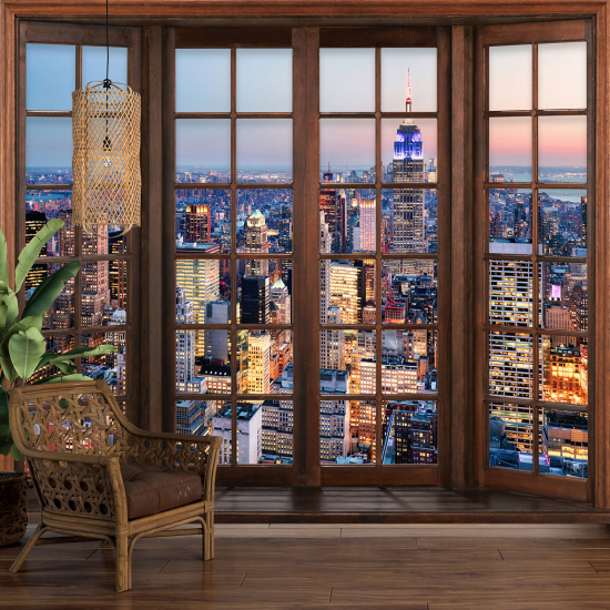Papel pintado panorámico trampantojo - Nueva York
