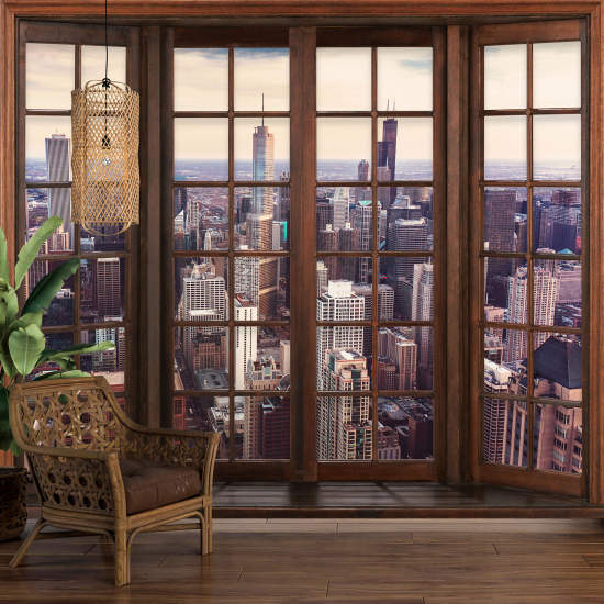Papel pintado panorámico trampantojo - Nueva York
