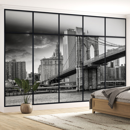 Papel pintado panorámico trampantojo - Puente de Brooklyn