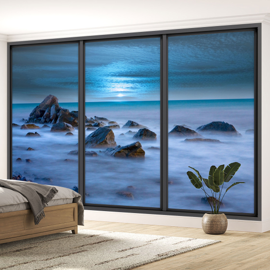 Papel pintado panorámico trampantojo - Vista al mar