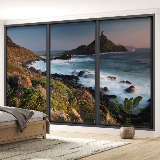 Papel pintado panorámico trampantojo - Vista al mar
