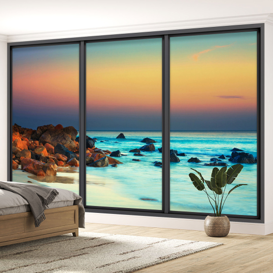 Papel pintado panorámico trampantojo - Vista al mar