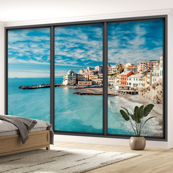 Papel pintado panorámico trampantojo - Vista al mar