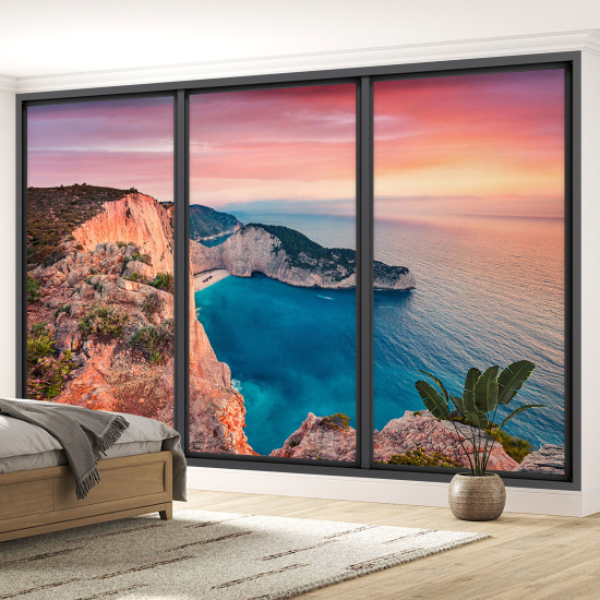 Papel pintado panorámico trampantojo - Vista al mar