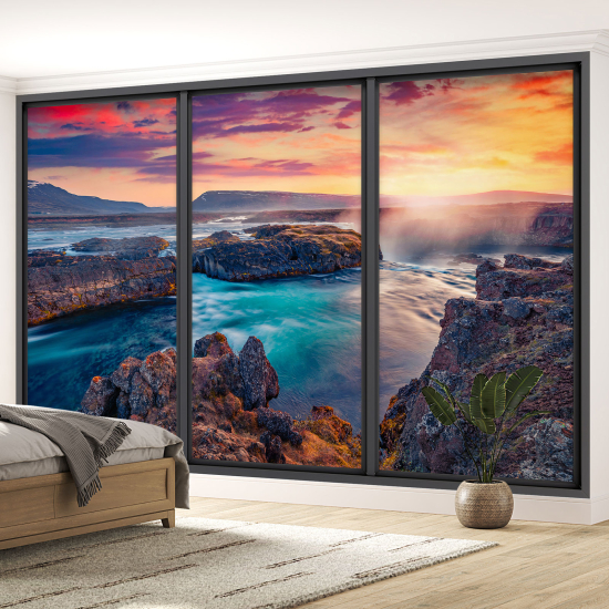 Papel pintado panorámico trampantojo - Vista al mar
