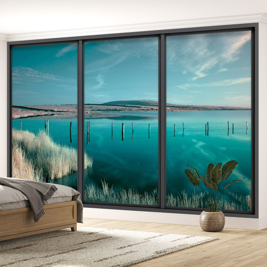 Papel pintado panorámico trampantojo - Vista al mar