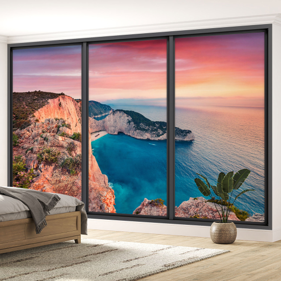 Papel pintado panorámico trampantojo - Vista al mar