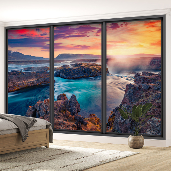 Papel pintado panorámico trampantojo - Vista al mar