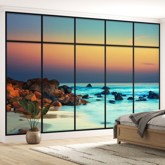 Papel pintado panorámico trampantojo - Vista al mar