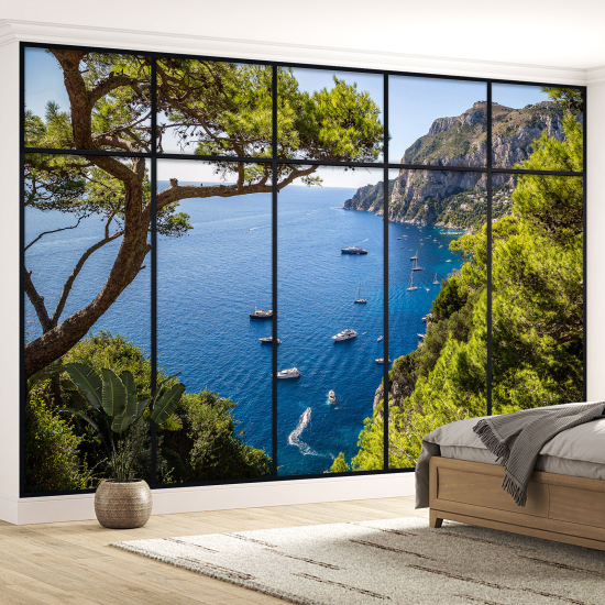 Papel pintado panorámico trampantojo - Vista al mar