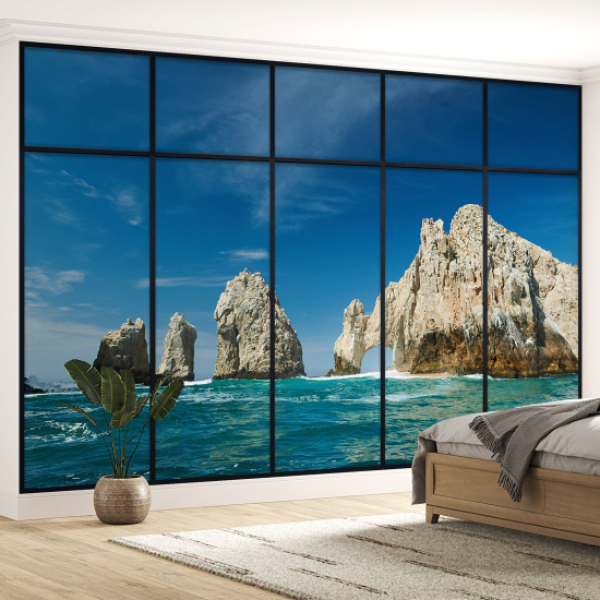 Papel pintado panorámico trampantojo - Vista al mar