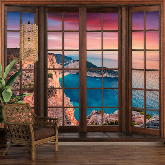 Papel pintado panorámico trampantojo - Vista al Mar