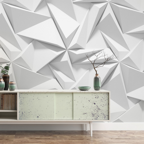 Papel pintado panorámico - Triángulos Efecto 3D