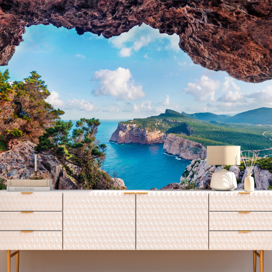 Papel pintado panorámico - Vista Cap Caccia
