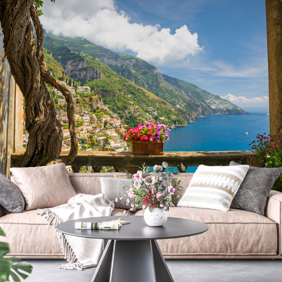 Papel pintado panorámico - Vista de Positano Italia