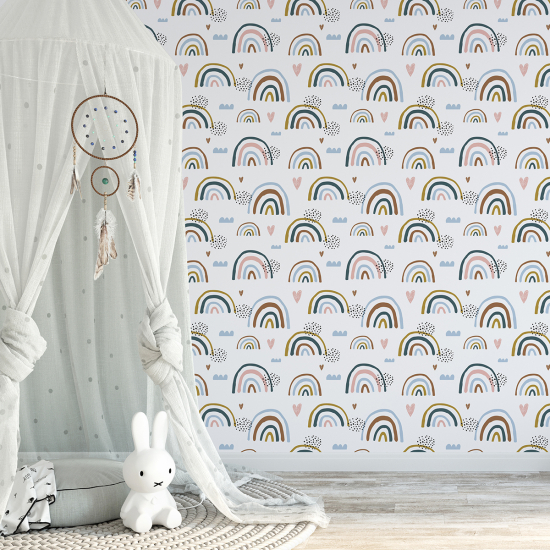Papel pintado para niños - infantil - Arcos iris