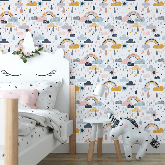 Papel pintado para niños - infantil - Arcos iris