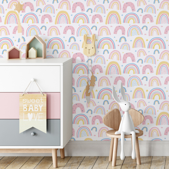 Papel pintado para niños - infantil - Arcos iris