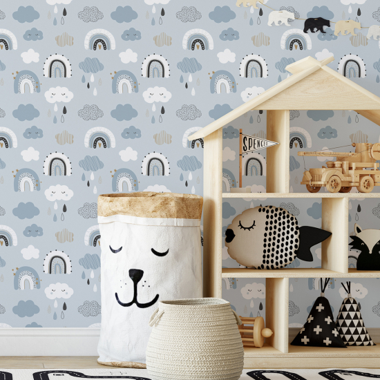 Papel pintado para niños - infantil - Arcos iris