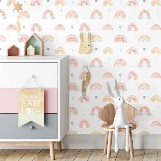 Papel pintado para niños - infantil - Arcos iris