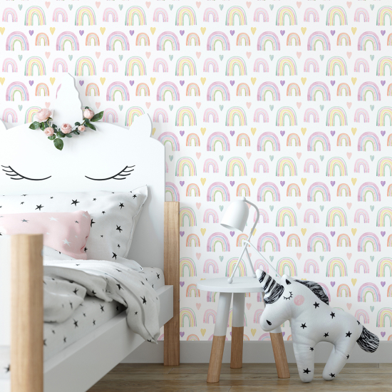 Papel pintado para niños - infantil - Arcos iris