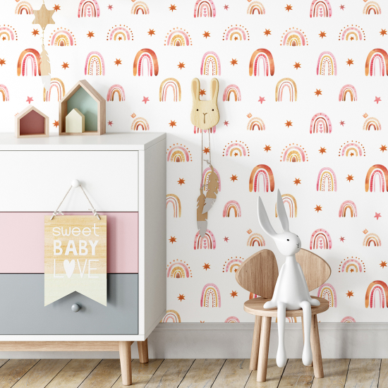 Papel pintado para niños - infantil - Arcos iris