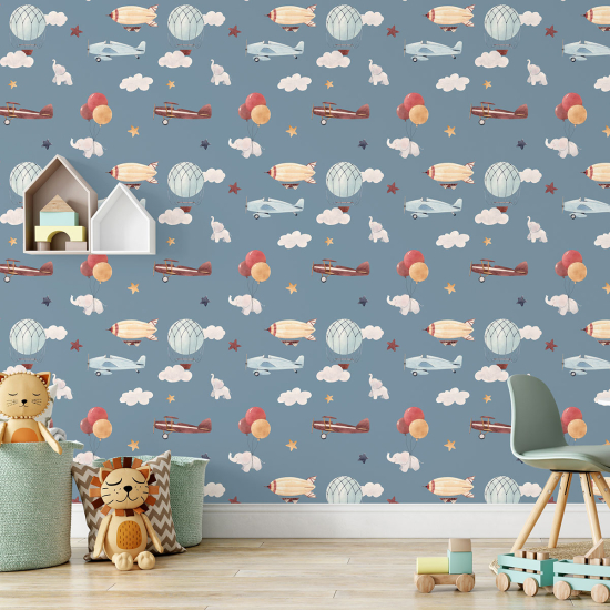 Papel pintado para niños - infantil - Aviones