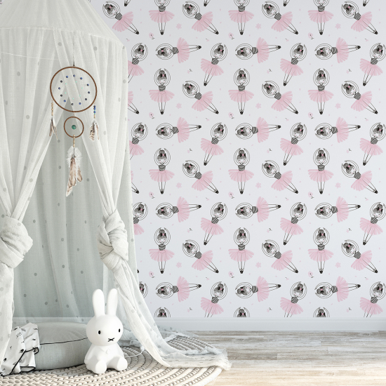 Papel pintado para niños - infantil - Bailarinas