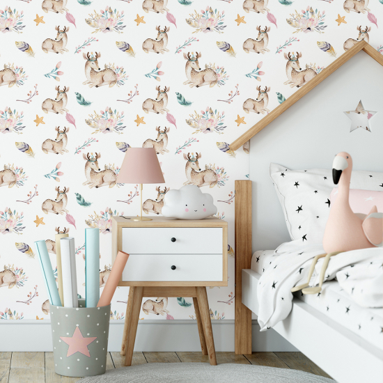 Papel pintado para niños - infantil - Ciervos
