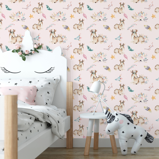 Papel pintado para niños - infantil - Ciervos