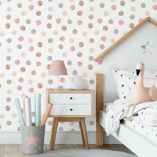 Papel pintado para niños - infantil - Círculos de colores