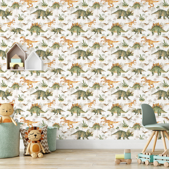 Papel pintado para niños - infantil - Dinosaurios