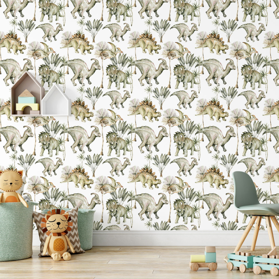 Papel pintado para niños - infantil - Dinosaurios