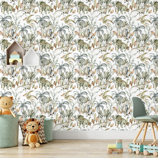 Papel pintado para niños - infantil - Dinosaurios