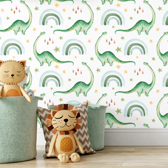 Papel pintado para niños - infantil - Dinosaurios