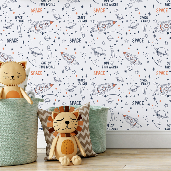 Papel pintado para niños - infantil - Espacio