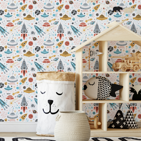Papel pintado para niños - infantil - Espacio