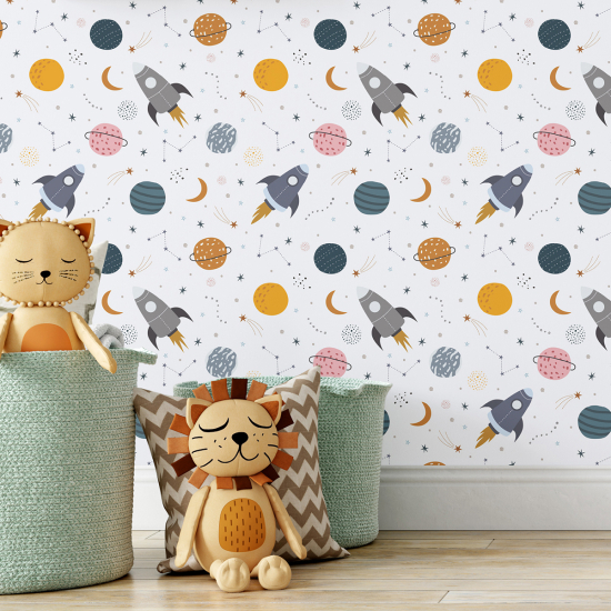 Papel pintado para niños - infantil - Espacio