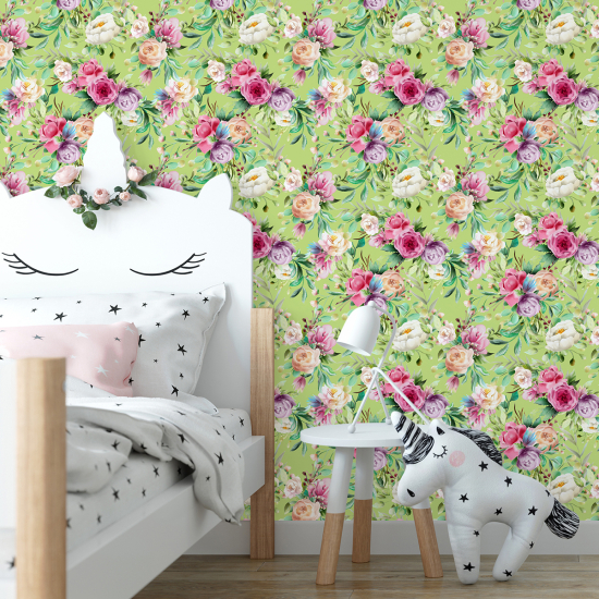 Papel pintado para niños - infantil - Floral