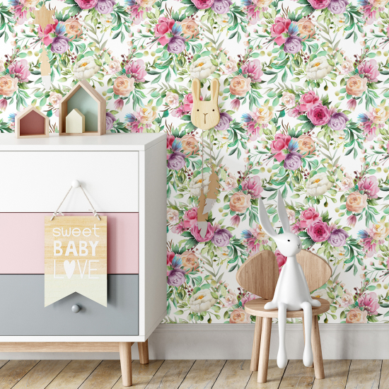 Papel pintado para niños - infantil - Floral